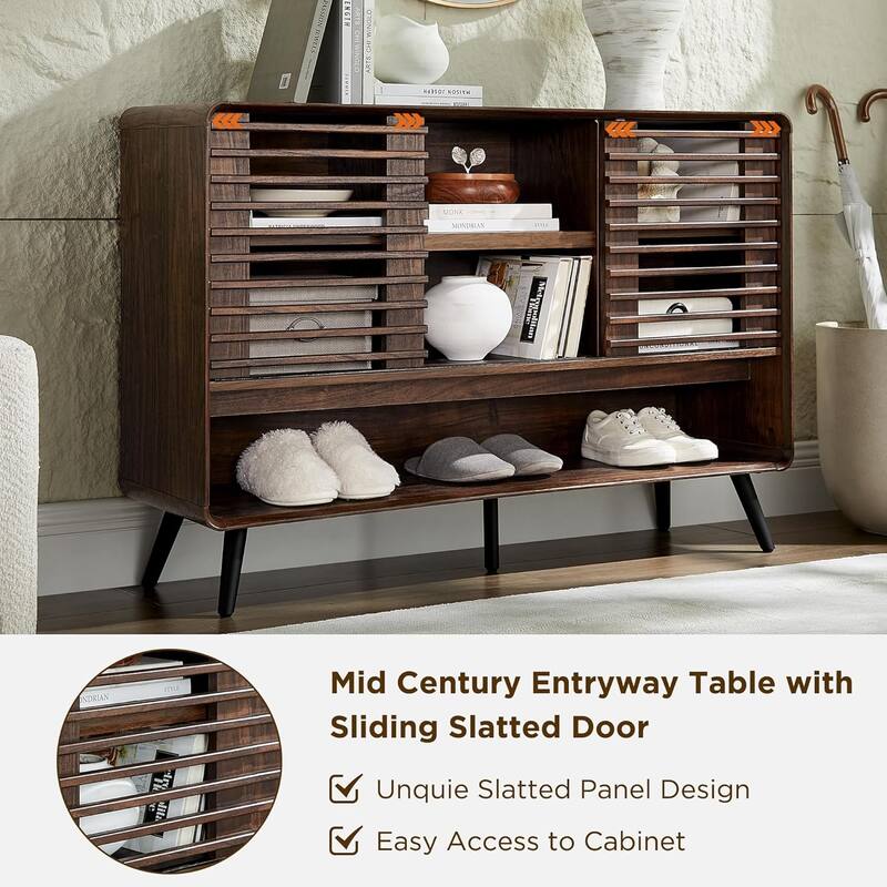 Mid Century Modern 46" Entryway Table, Console Table, Wood Sofa Table