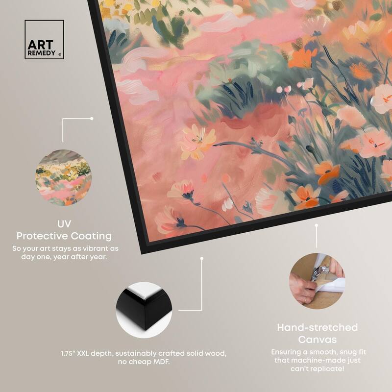 Flowers Beyond the Hills Canvas by Art Remedy