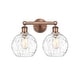 preview thumbnail 7 of 28, Innovations Lighting Athens Water Glass - 2 Light 17" Bath Vanity Light Clear/Antique Copper
