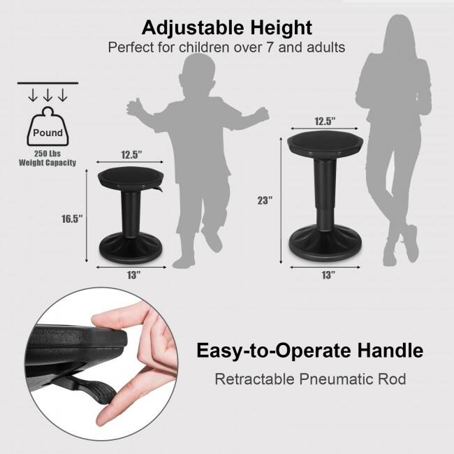 Height Adjustable Active Learning Stool Wobble Chair