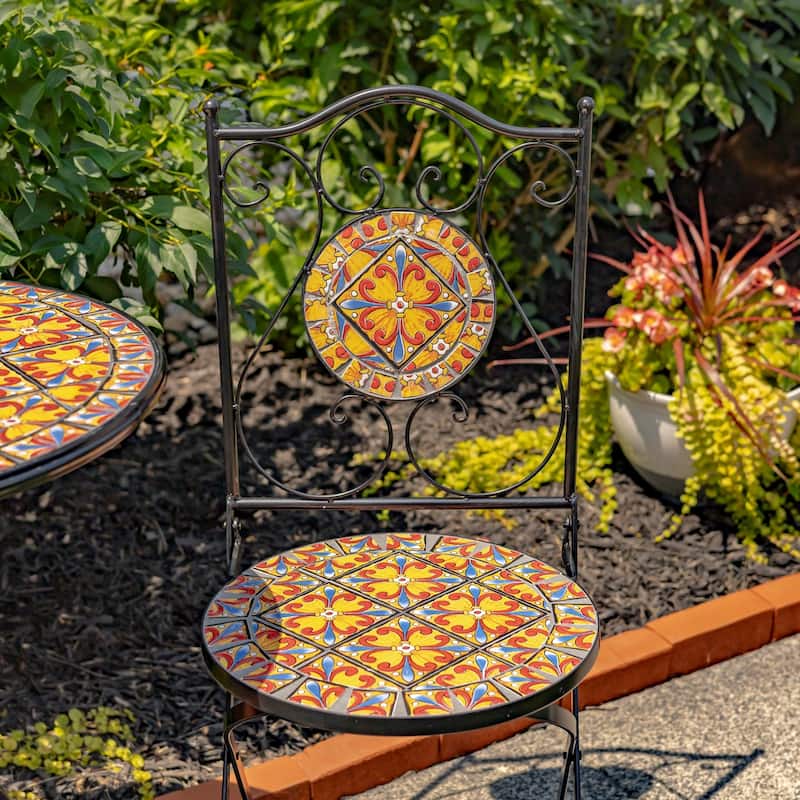 Mosaic Bistro Sets - 23.5"x23.5"x29.75"