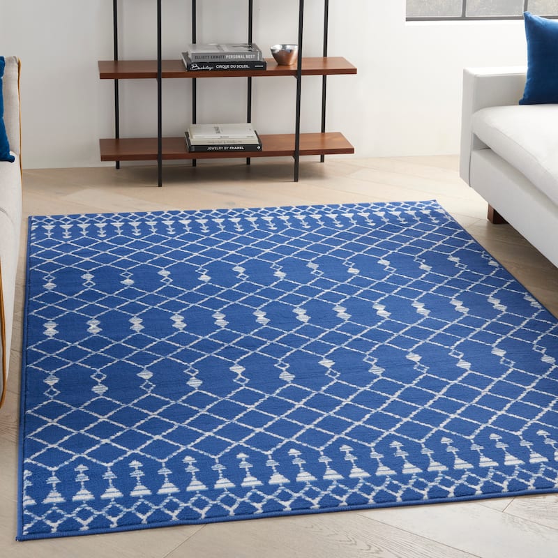 Nourison Whimsicle Moroccan Bohemian Area Rug - 4' x 6' - Navy - Runner/Rectangle