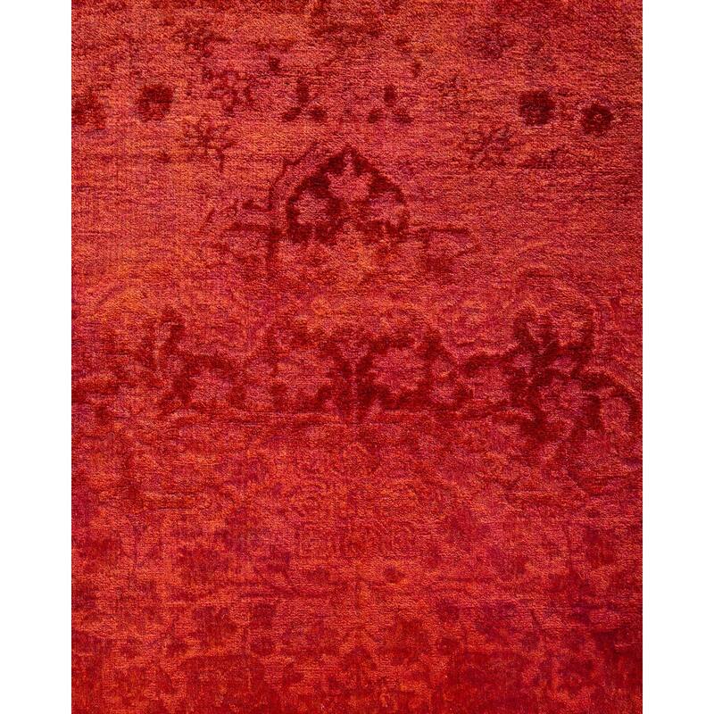 Fine Vibrance, One-of-a-Kind Hand-Knotted Area Rug - Orange, 4' 0" x 6' 4" - 4' 0" x 6' 4"