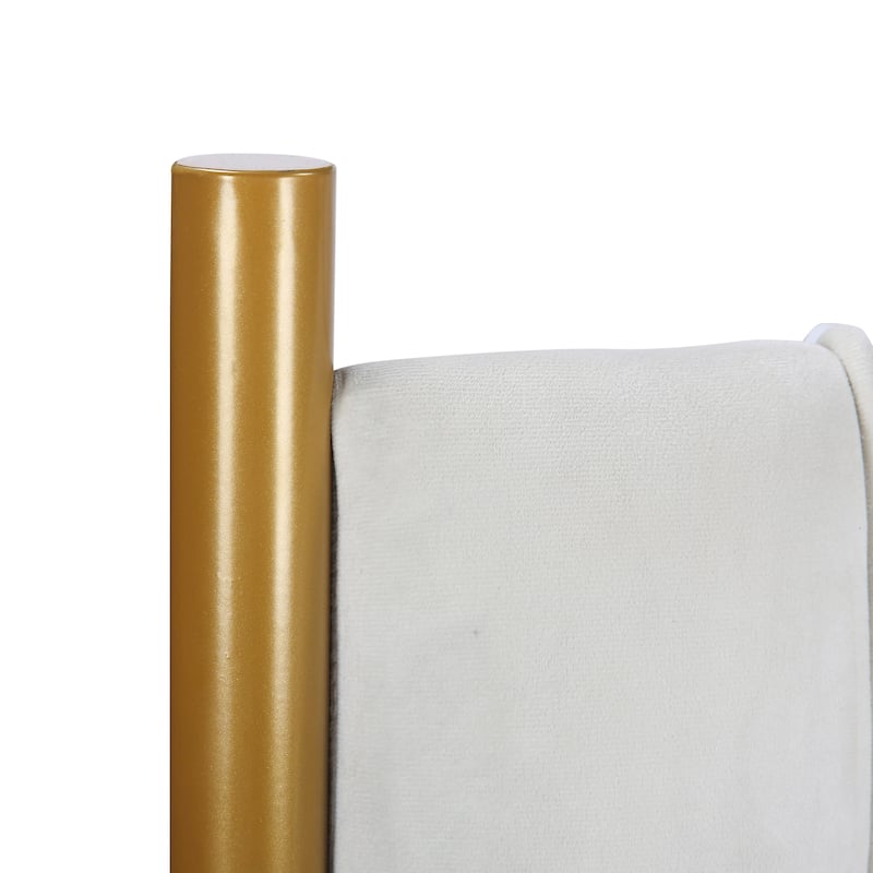 Silver Orchid Flohr Velvet Upholstered King Headboard