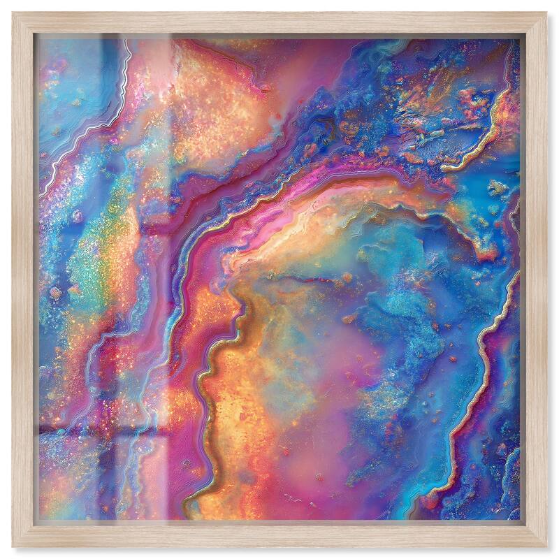 Glittering Spectrum II Shadowbox by Art Remedy - Natural - 30" x 30"