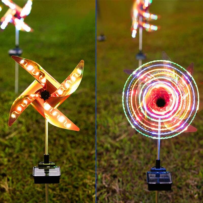 Solar Windmill Spinner Stake Yard Decoration
