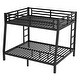 preview thumbnail 1 of 9, Metal Full XL over Queen Bunk Bed Black