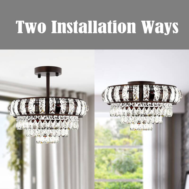 GetLedel 3-Light Empire Crystal Chandelier