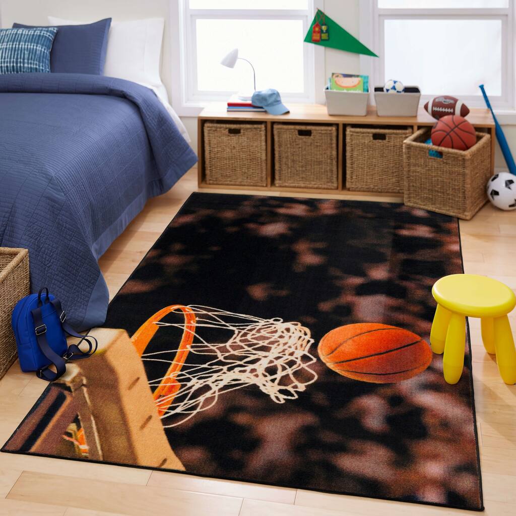 Mohawk Home Basketball Hoop Sports Area Rug