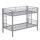 preview thumbnail 45 of 66, VECELO Twin Over Twin Metal Bunk Bed Frame for Kids Teens, Heavy Duty Noise-Free Platform Bed, Storage Space