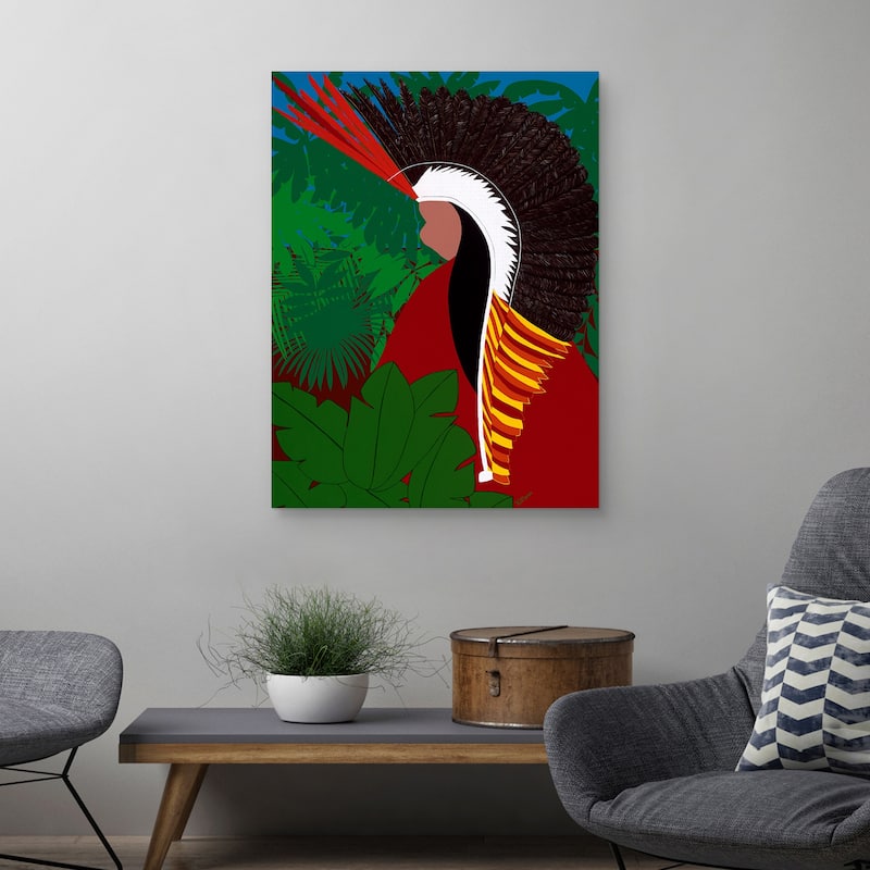 Yawanawa Amazon Rainforest Shaman by Synthia SAINT JAMES Canvas Art Print