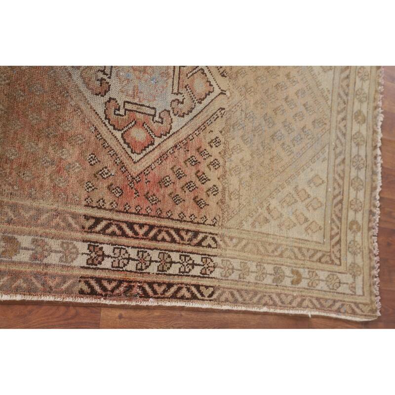 Geometric Botemir Persian Accent Rug Handmade Wool Carpet - 3'4"x 4'10"
