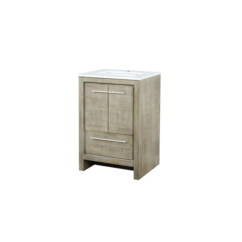 Lafarre 30 in W x 20 in D Rustic Acacia Bath Vanity and White Quartz Top