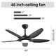 preview thumbnail 23 of 60, 48in/52in/66in/72in/84in Industrial Matte Black Large Windmill Ceiling Fan with Light and Remote