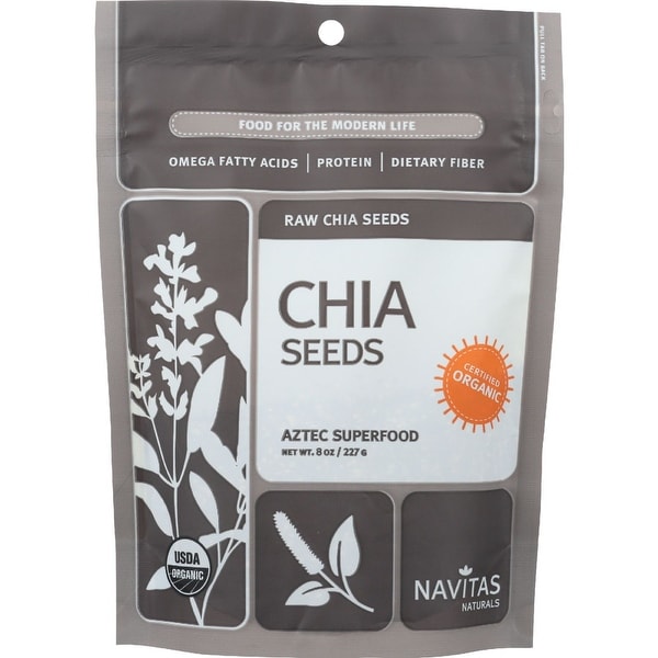 Navitas Naturals Chia Seeds - Organic - Raw - 8 oz - case of 12