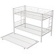 preview thumbnail 34 of 66, VECELO Twin Over Twin Metal Bunk Bed Frame for Kids Teens, Heavy Duty Noise-Free Platform Bed, Storage Space
