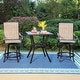 preview thumbnail 18 of 23, MAISON ARTS 3/5-Piece Patio Bar Stool Set of 1 Bar Table & 2/4 Textilene Swivel High Bar Stools