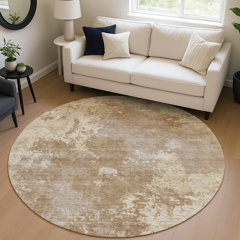 Machine Washable Indoor/ Outdoor Chic Modern Chantille Rug