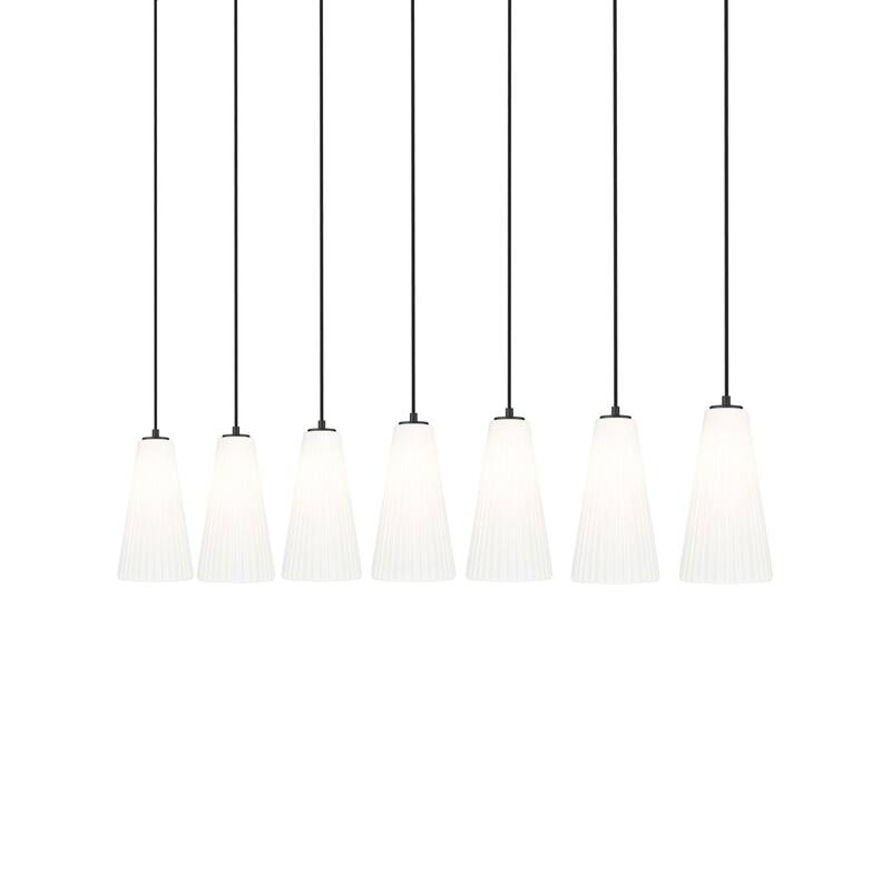 Z-Lite 3043P7-7L Farrell 7 Light 54" Wide Linear Chandelier - Matte Black