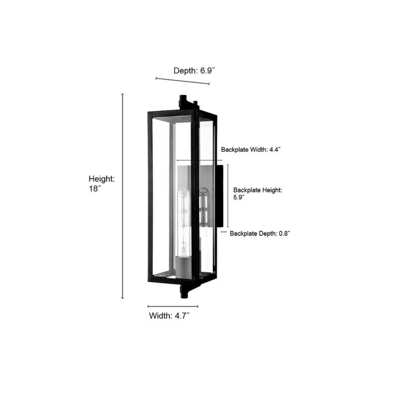 Millennium Lighting Messi 1 Light Outdoor Wall Sconce in Textured Black