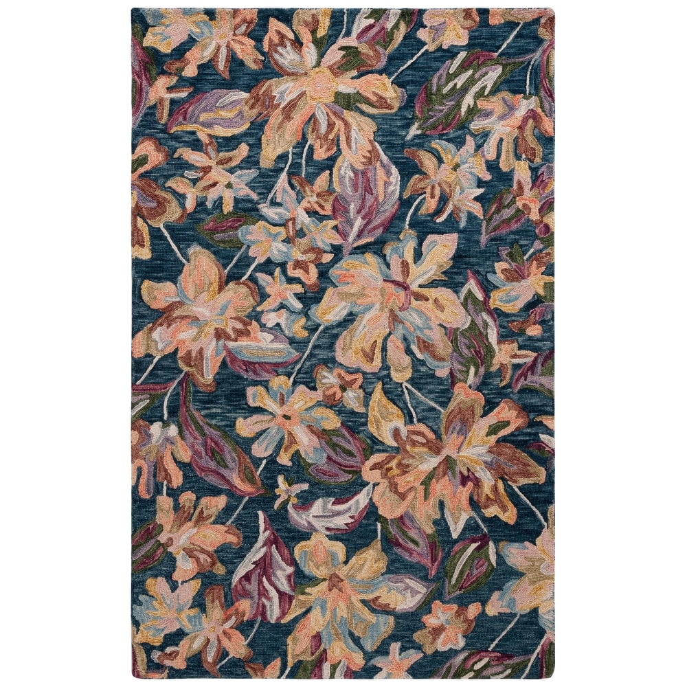 SAFAVIEH Handmade Blossom Clasien French Country Floral Wool Rug