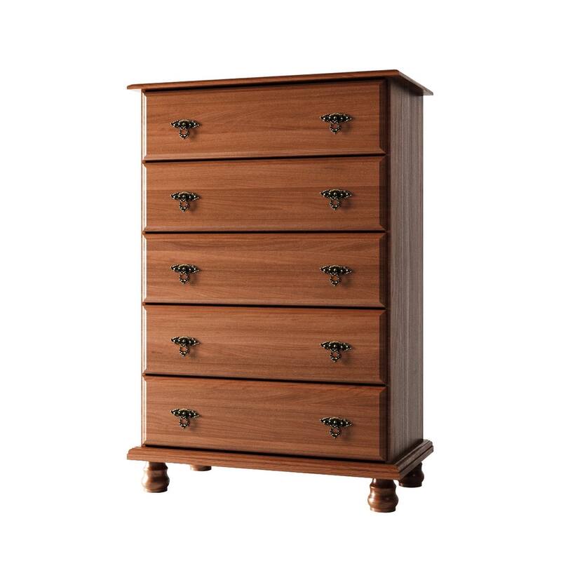 100% Solid Wood Traditional Kyle 5-Drawer Chest by Palace Imports