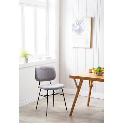 Porthos Home Efia Set of 2 Dining Chairs, Steel Frames, Armless