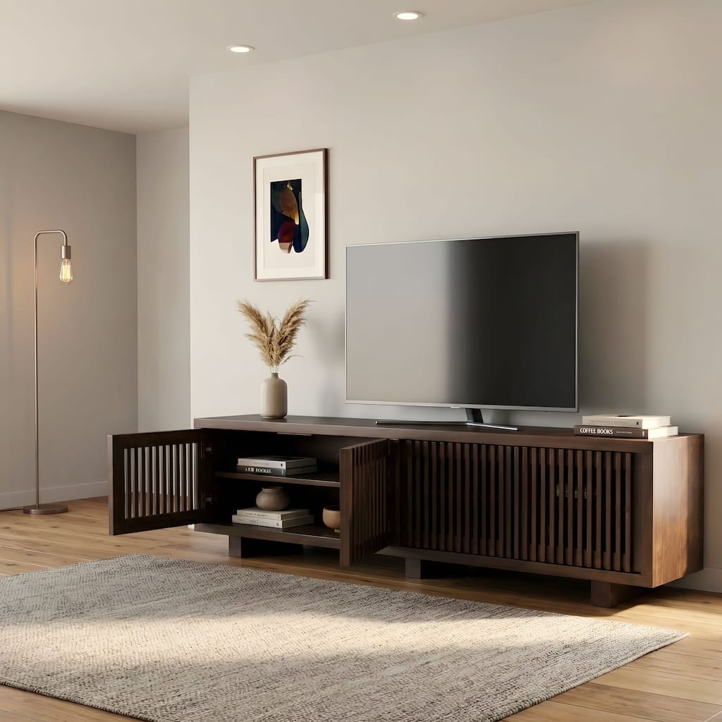 Origins by Alpine Nara 80" TV Console - Walnut
