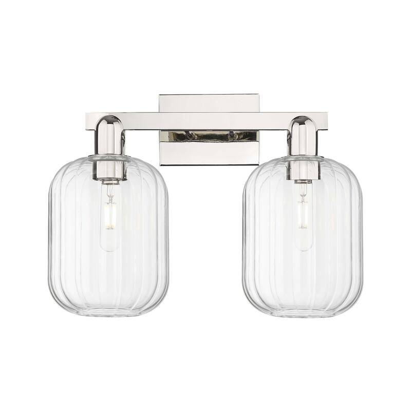 Innovations Lighting 716-2W-14-16-7 Preston Vanity Preston 2 Light 16" - Polished Nickel / Clear