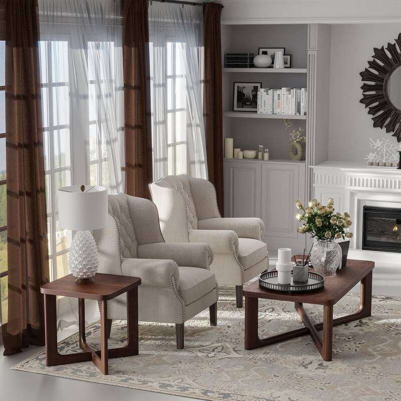 Solid Wood Side Table End Table 24'' - 24*24