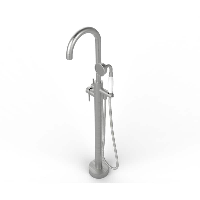 Neptune Single Handle Floor Mounted Gooseneck Freestanding Tub Filler