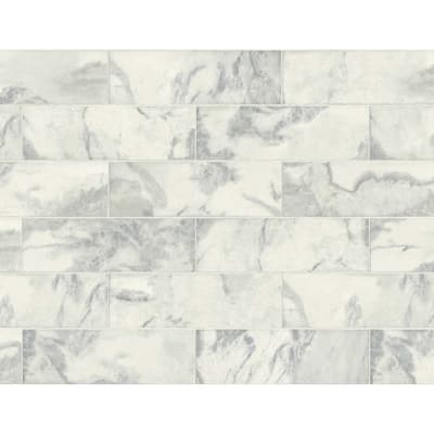 Seabrook Designs Faux Marble Tile Unpasted Wallpaper