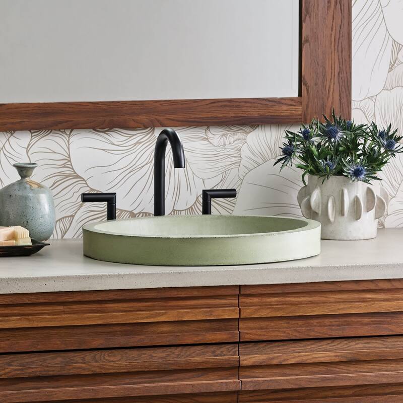 Native Trails Tolosa 19" Single Basin NativeStone Bathroom Sink for - Sage
