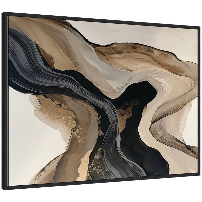 Kate and Laurel Sylvie Abstract Dream II Framed Canvas by Amy Lighthall - 38x28 - Black