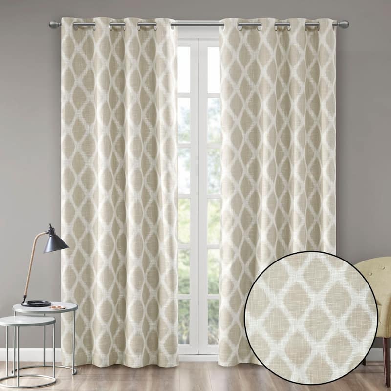 Printed Ikat Blackout Curtain Panel