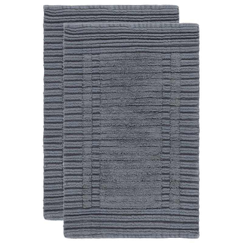 SAFAVIEH Home Greyson Striped Bathmat 32"L x 20"W Set of 2