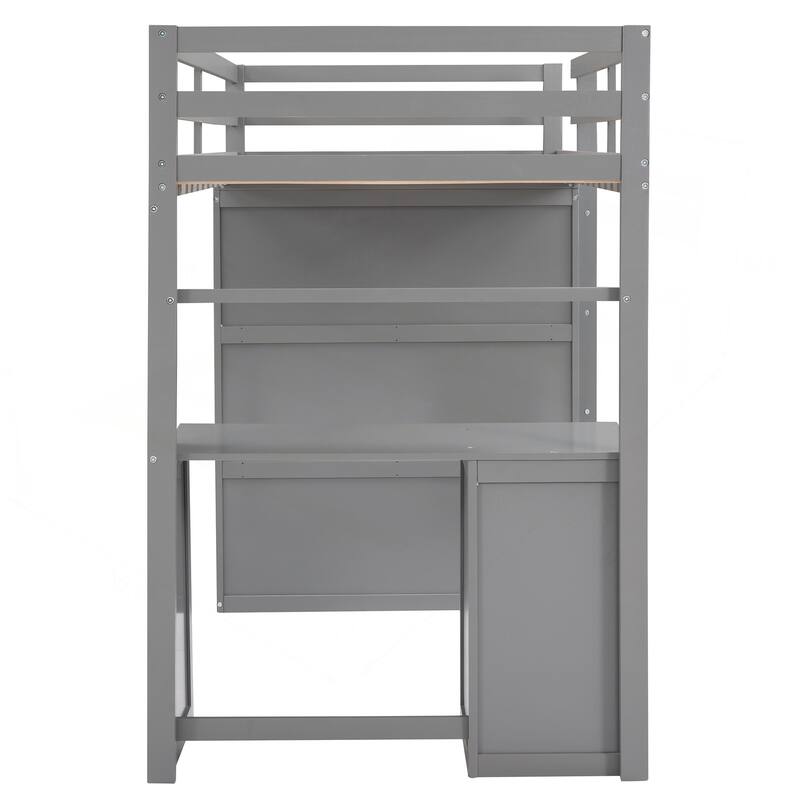 Versatile Twin Loft Bed with Multiple Functions for Space Optimization