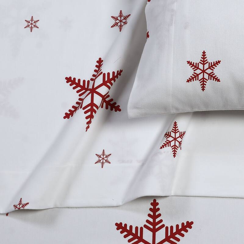 Portuguese Printed Cotton Flannel Extra Deep Pocket Sheet Set