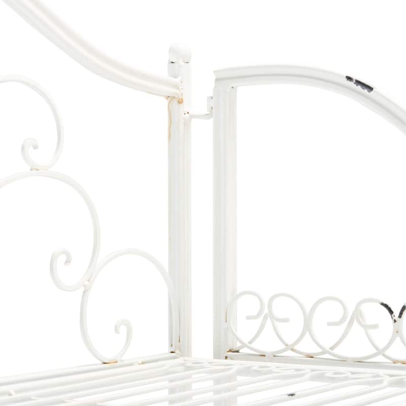 SAFAVIEH Bryn Victorian Wrought Iron 4-Tier Outdoor Bakers Rack - 25 In. W x 15 In. D x 63 In. H - 25"W x 15"D x 63"H