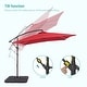 preview thumbnail 44 of 48, Bonosuki 8.2x8.2ft Square Patio Offset Umbrella With Base for Garden