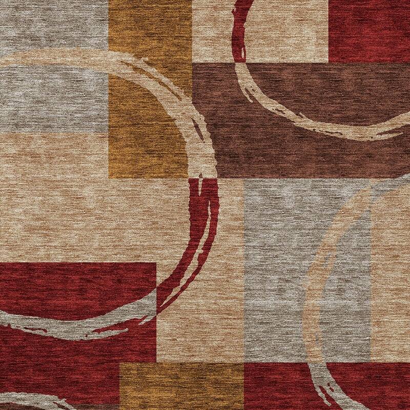 HomeRoots Geometric Modern Rectangle Outdoor Rug
