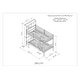 preview thumbnail 9 of 7, Gray Twin Over Twin Bunk Beds, Bookcase Headboard, Detachable Beds, Safety Rails