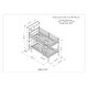 preview thumbnail 9 of 7, Gray Twin over Twin Solid Wood Bunk Bed with Bookcase Headboard, Safety Rail and Ladder, Can Be Converted into 2 Beds