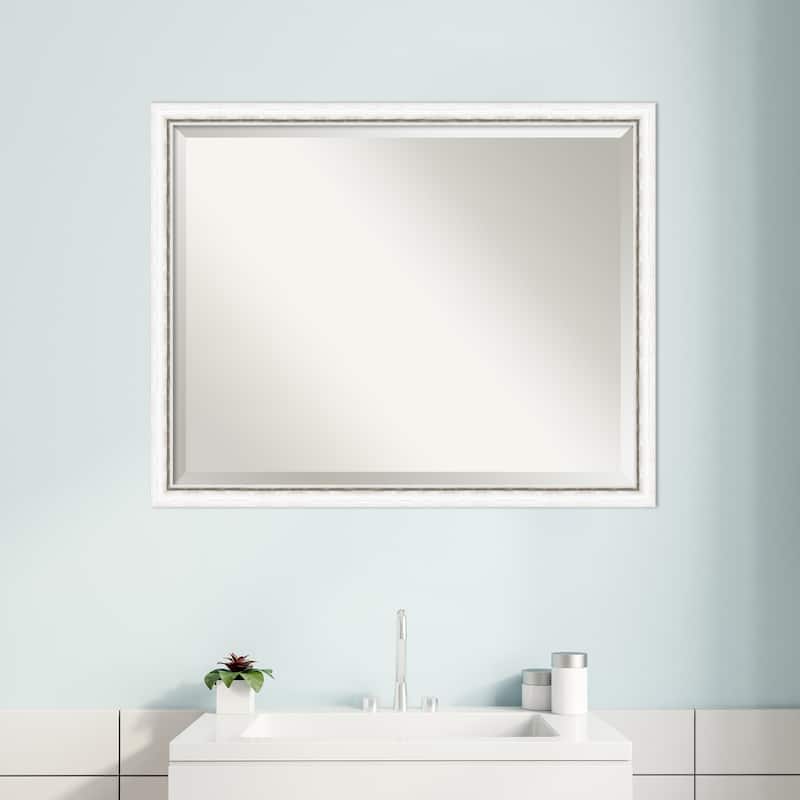 Morgan Beveled Wood Framed Bathroom Vanity Wall Mirror