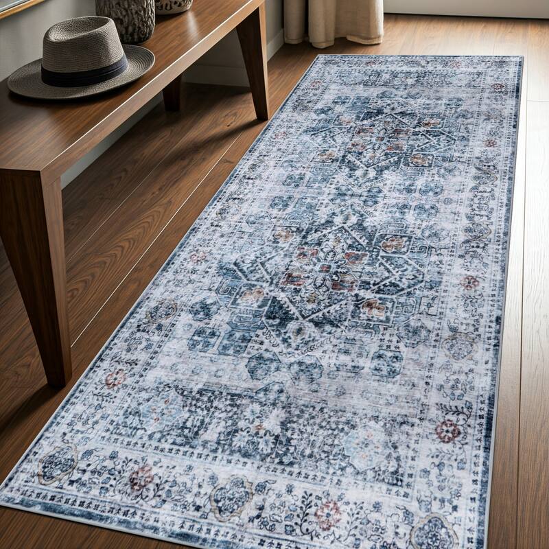 Delara Machine Washable Area Rug, Soft & Durable, Non-Slip Backing, Eco- Friendly GRS certified.