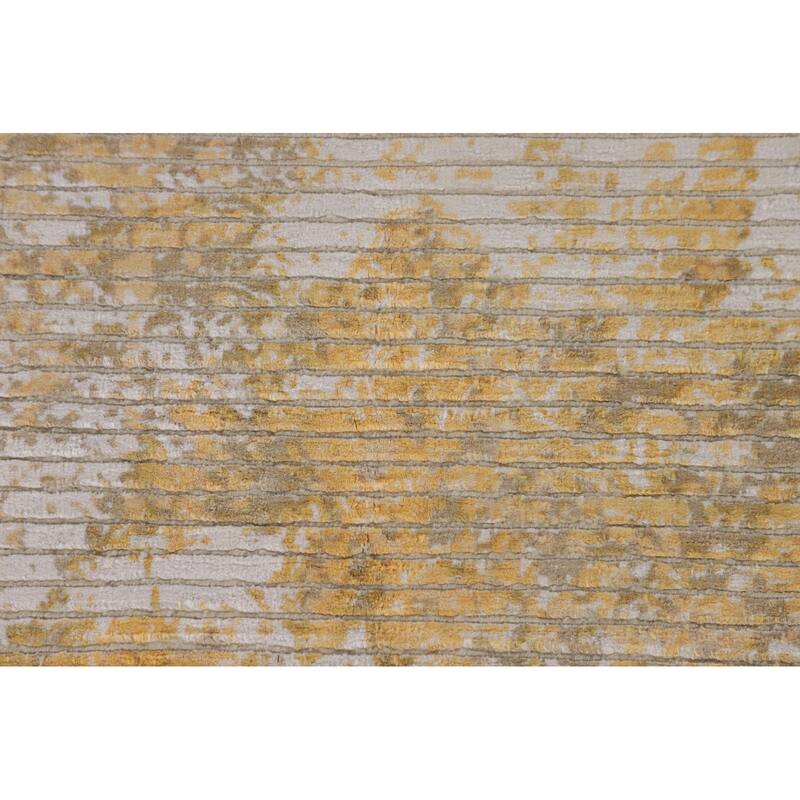 All-Over Abstract Oriental Area Rug Hand-Knotted Wool Carpet - 5'7" x 7'8"