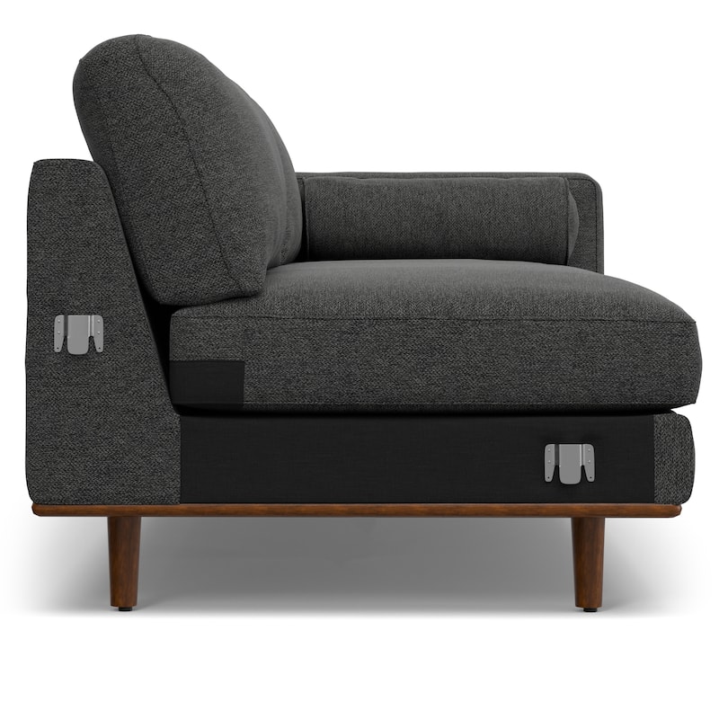 WYNDENHALL Brixley Mid Century 102 inch Wide Left Sofa Sectional
