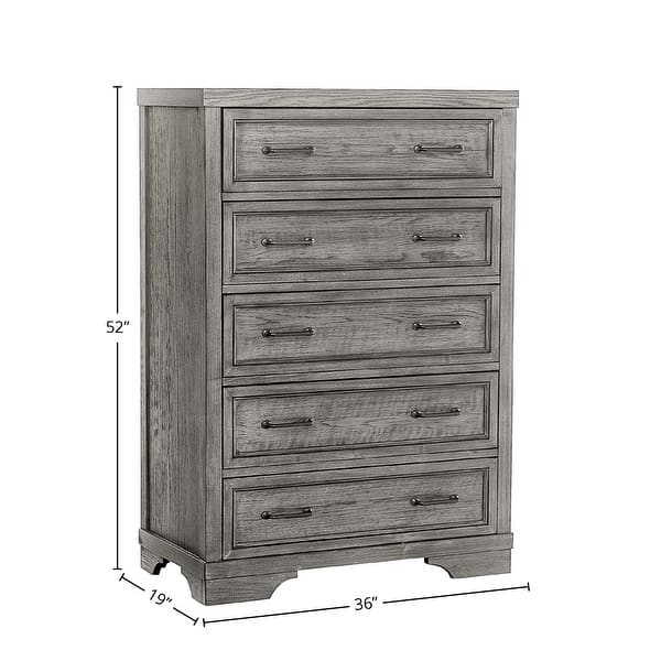 dimension image slide 1 of 2, Foundry 5-Drawer Chest