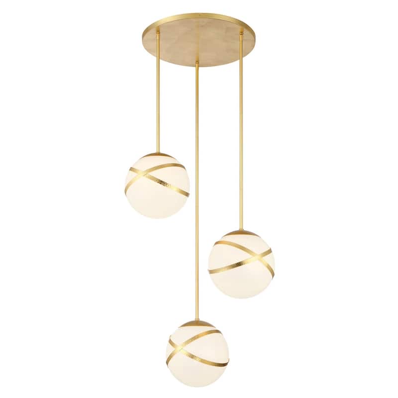 Minka Lavery 5433 Batignolles 3 Light 25" Wide Multi Light Pendant - Gold