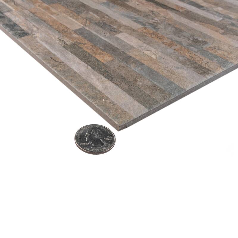 Merola Tile Muro Ardesia Ocre 12-1/2" x 24-1/2" Porcelain Wall Tile